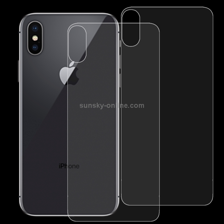 For iPhone X / XS 2pcs Transparent Tempered Glass Back Screen Protector For iPhone X / XS 2pcs Transparent Tempered Glass Back Screen Protector