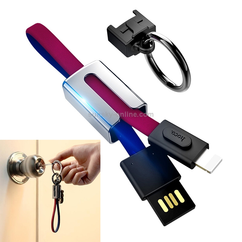 Hoco U36 Portable Weave USB to 8 Pin Data Sync Charging Cable, Max Length: 19cm Hoco U36 Portable Weave USB to 8 Pin Data Sync Charging Cable, Max Length: 19cm