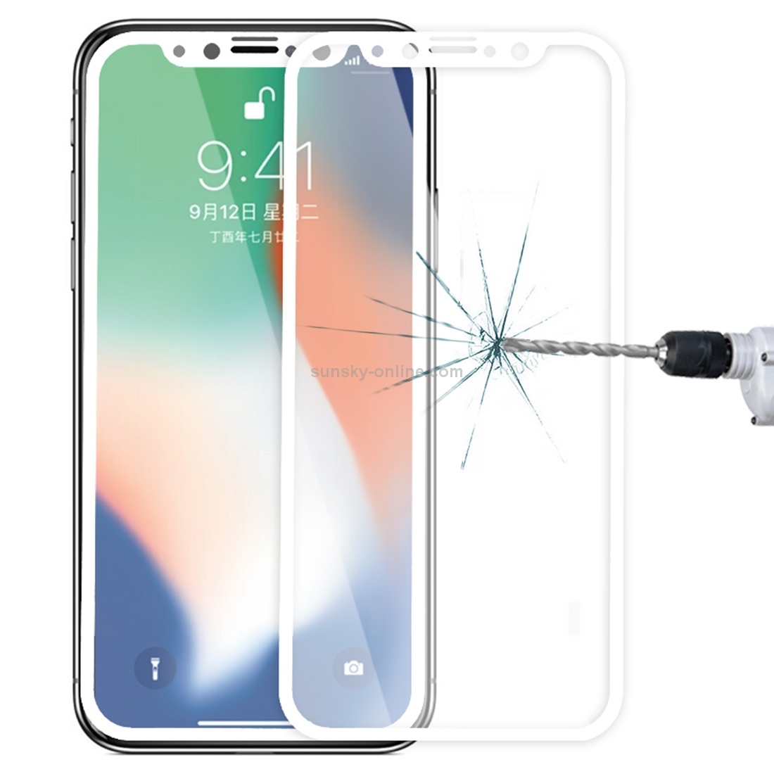 For iPhone X Lenuo DF 0.3mm 9H Surface Hardness 3D Arc Edge Full Coverage Explosion-proof Tempered Glass Front Screen Protector (White) For iPhone X Lenuo DF 0.3mm 9H Surface Hardness 3D Arc Edge Full Coverage Explosion-proof Tempered Glass Front Screen Protector (White)
