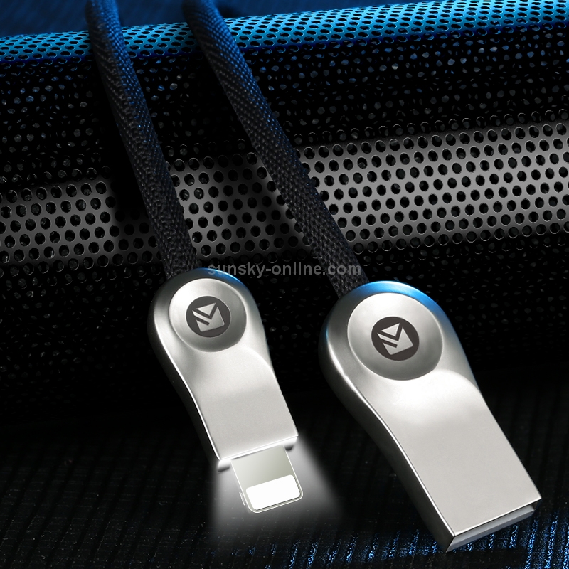 FLOVEME 1m 2.1A Output USB to 8 Pin Zinc Alloy Fast Charging & Data Transmission Cable with LED Light FLOVEME 1m 2.1A Output USB to 8 Pin Zinc Alloy Fast Charging & Data Transmission Cable with LED Light