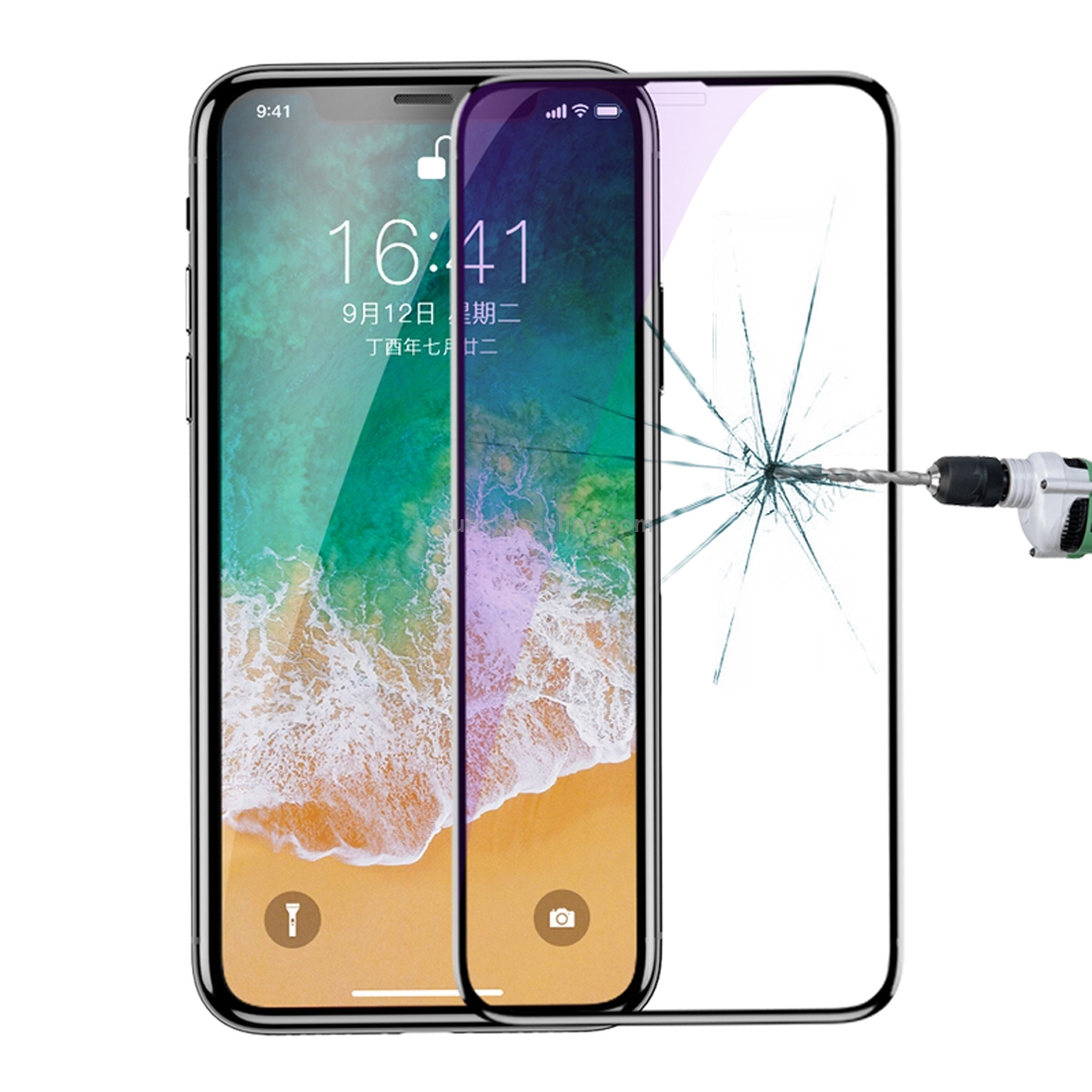 For iPhone X Baseus 0.3mm 9H Hardness 4D Arc Edge Anti Blue-ray Full Screen Tempered Glass Protector For iPhone X Baseus 0.3mm 9H Hardness 4D Arc Edge Anti Blue-ray Full Screen Tempered Glass Protector