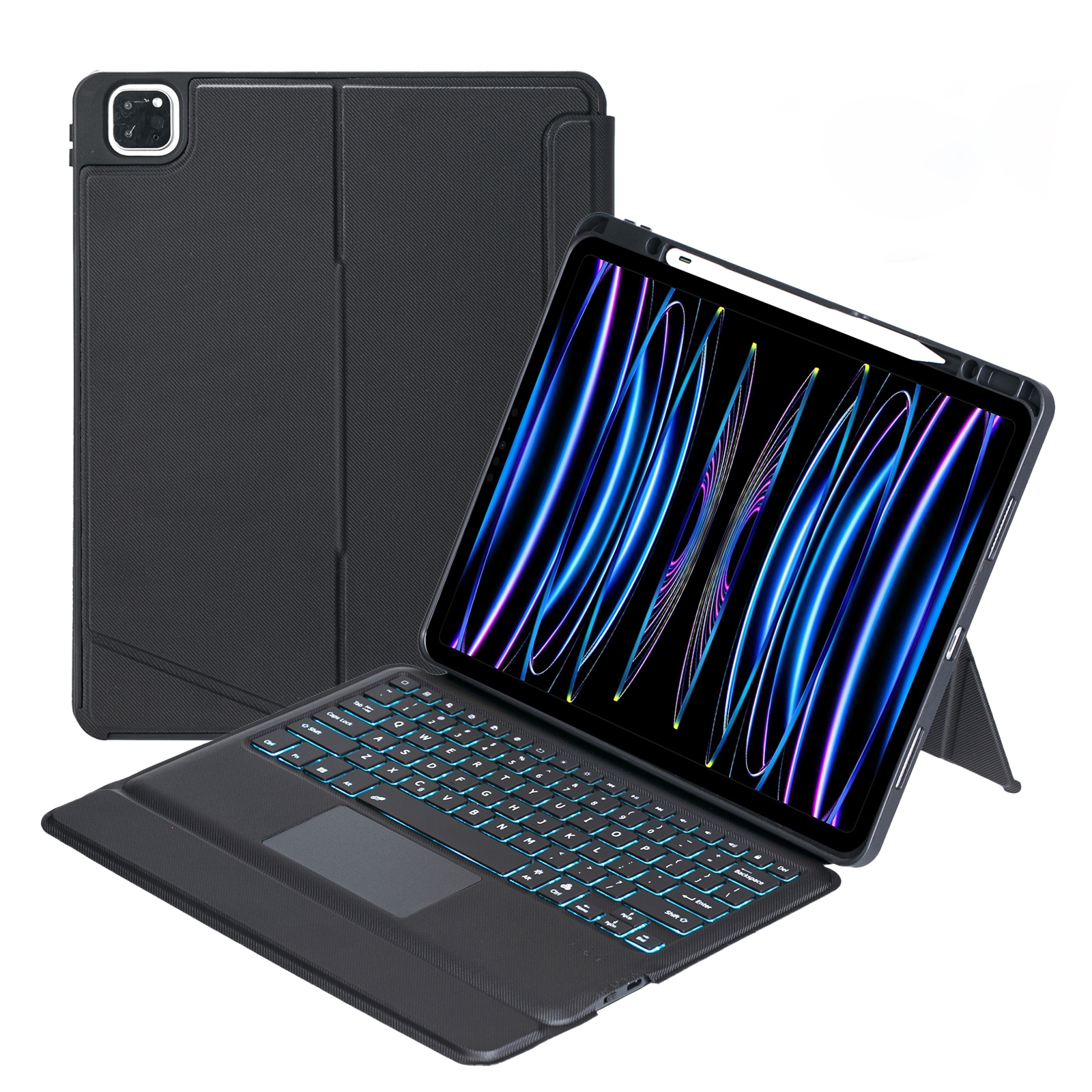 T129-AS For iPad Pro 12.9 2022/2021/2020/2018 Touch Backlight Split Type Bluetooth Keyboard Leather Case T129-AS For iPad Pro 12.9 2022/2021/2020/2018 Touch Backlight Split Type Bluetooth Keyboard Leather Case