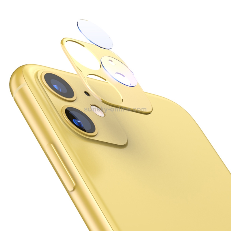 For iPhone 11 TOTUDESIGN Crystal Color Rear Camera Lens Protective Film (Yellow) For iPhone 11 TOTUDESIGN Crystal Color Rear Camera Lens Protective Film (Yellow)