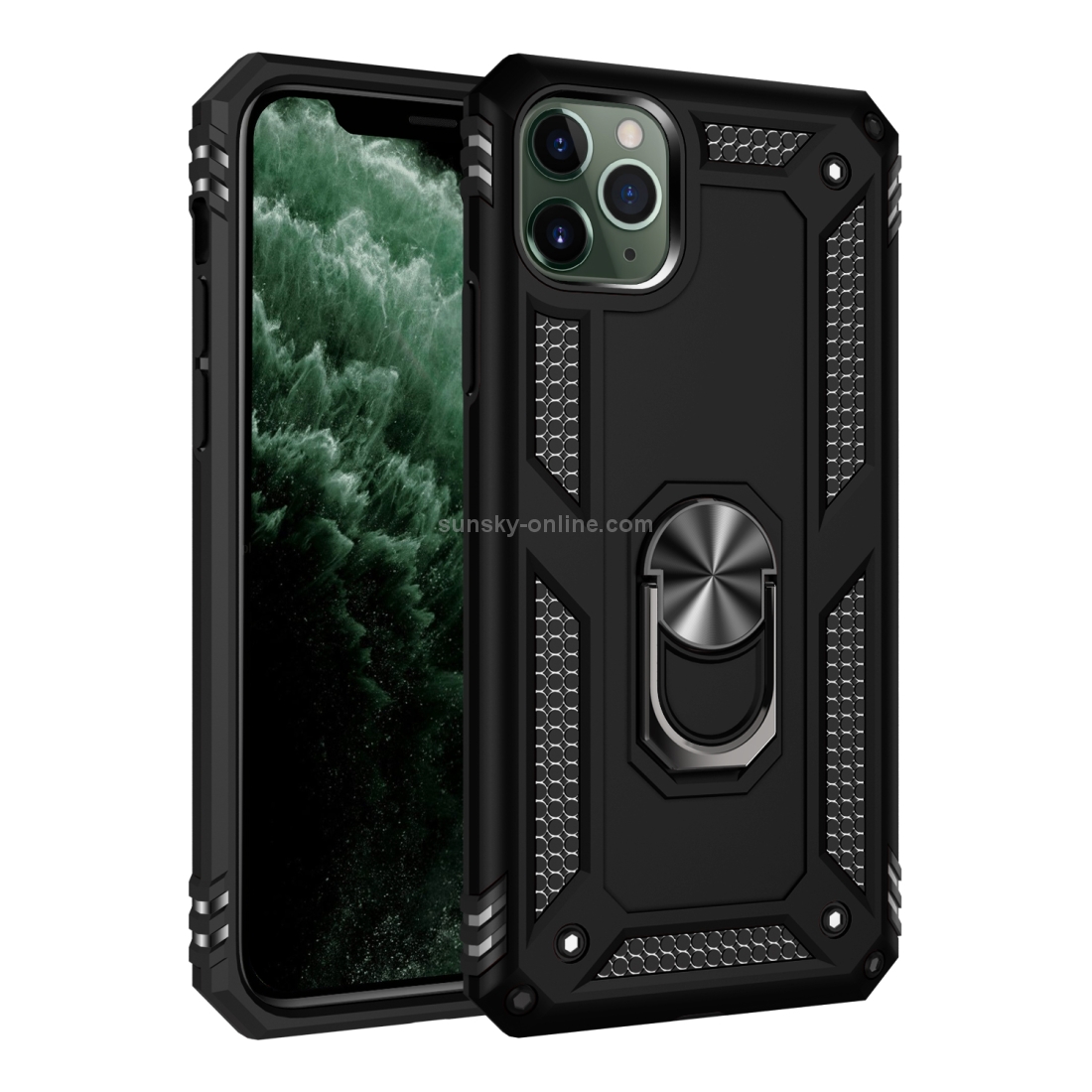 Armor Shockproof TPU + PC Protective Case for iPhone 11, with 360 Degree Rotation Holder (Black) Armor Shockproof TPU + PC Protective Case for iPhone 11, with 360 Degree Rotation Holder (Black)