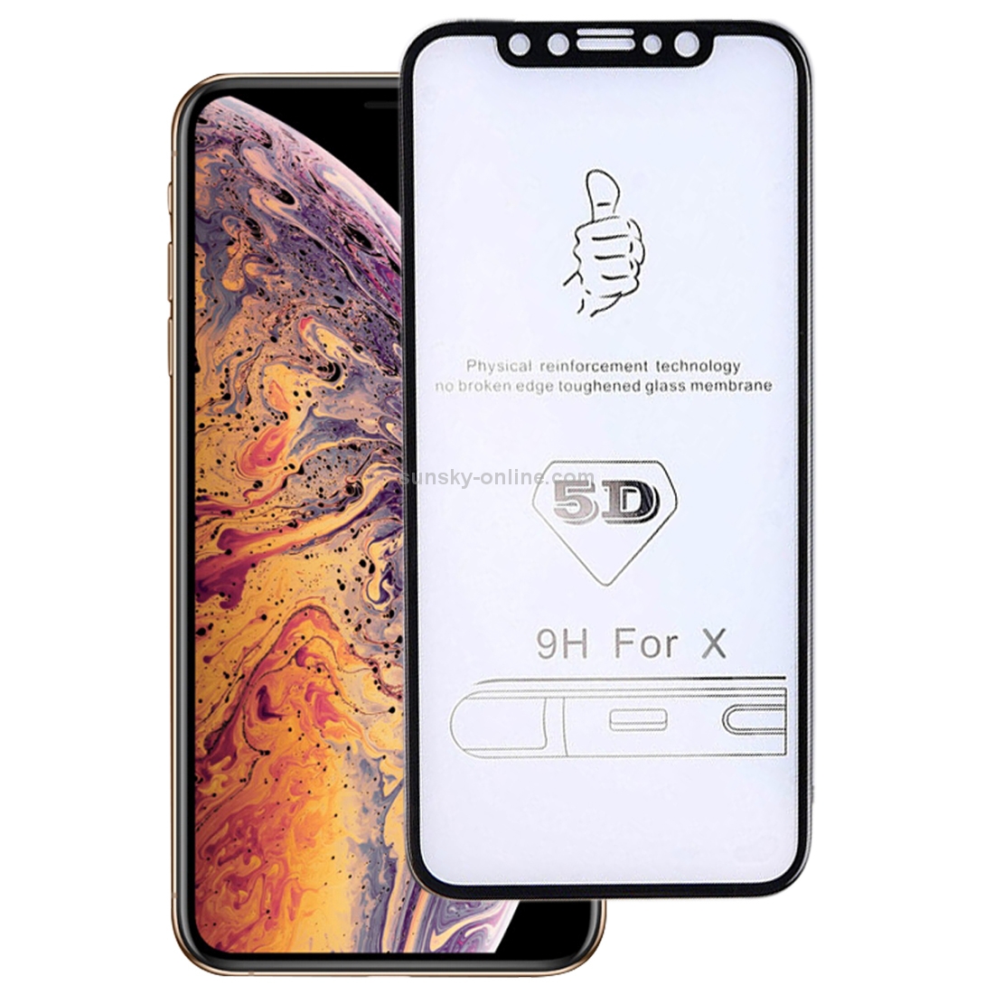 For iPhone XS Max 9H Plasma Oiling Full Screen Tempered Glass Film (Black) For iPhone XS Max 9H Plasma Oiling Full Screen Tempered Glass Film (Black)