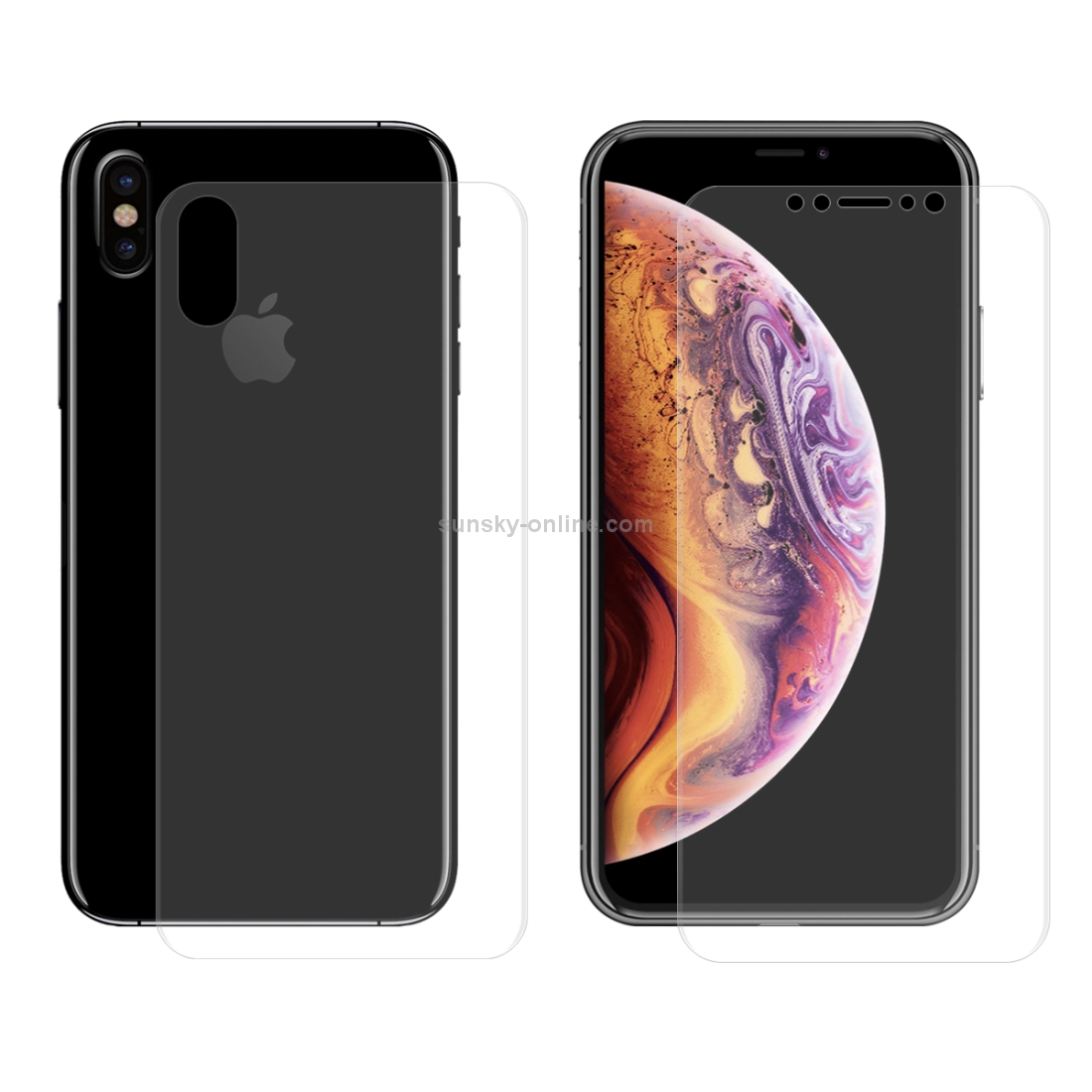 ENKAY Hat-Prince PET Full Screen 3D Curved Heat Bending HD Front + Back Screen Protector for iPhone XS Max (Transparent) ENKAY Hat-Prince PET Full Screen 3D Curved Heat Bending HD Front + Back Screen Protector for iPhone XS Max (Transparent)