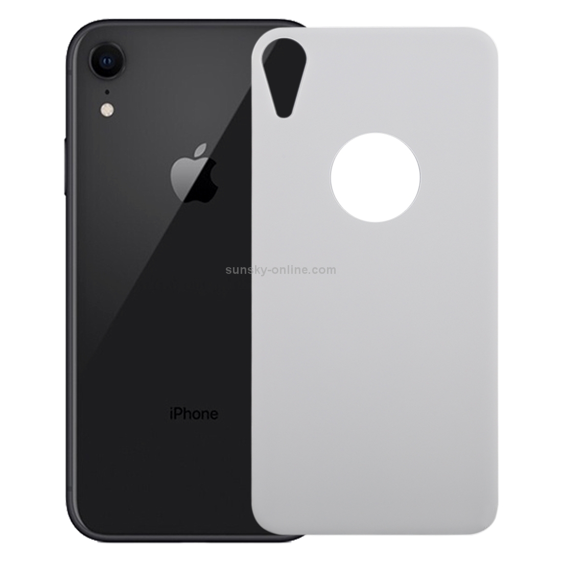 For iPhone XR 9H 3D Full Coverage Tempered Glass Back Screen Film (White)