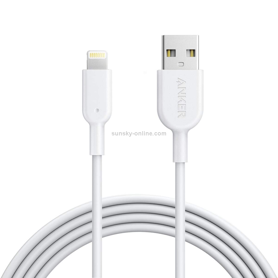 ANKER PowerLine II USB to 8 Pin MFI Certificated Charging Data Cable, Length: 0.9m(White) ANKER PowerLine II USB to 8 Pin MFI Certificated Charging Data Cable, Length: 0.9m(White)