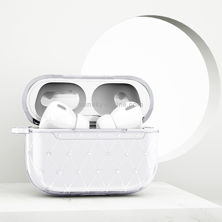 For AirPods Pro TPU Diamond Wireless Earphone Protective Case (Transparent) For AirPods Pro TPU Diamond Wireless Earphone Protective Case (Transparent)