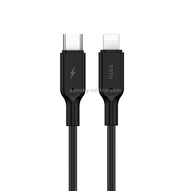 TOTUDESIGN BPDA-05 Jane Series Type-C / USB-C to 8 Pin PD Fast Charging Data Cable, Length: 100cm(Black) TOTUDESIGN BPDA-05 Jane Series Type-C / USB-C to 8 Pin PD Fast Charging Data Cable, Length: 100cm(Black)