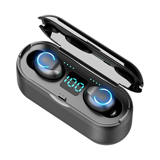 F9-8 TWS CVC8.0 Noise Cancelling Touch Mini Bluetooth Earphone with Charging Box, Support Three-screen LED Power Display & Mobile Phone Holder & Call & Voice Assistant(Black) F9-8 TWS CVC8.0 Noise Cancelling Touch Mini Bluetooth Earphone with Charging Box, Support Three-screen LED Power Display & Mobile Phone Holder & Call & Voice Assistant(Black)