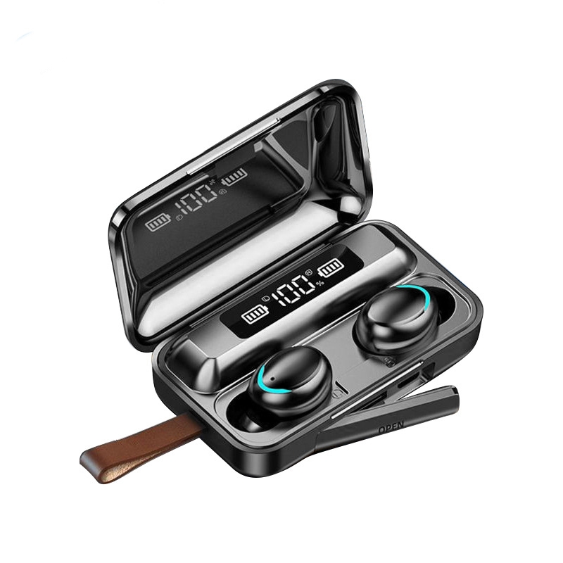 F9-5C Jerry Solution Touch Bluetooth Earphone with Magnetic Charging Box, Support Three-screen LED Power Display & Power Bank & Call & Siri & Hand Strap (Black) F9-5C Jerry Solution Touch Bluetooth Earphone with Magnetic Charging Box, Support Three-screen LED Power Display & Power Bank & Call & Siri & Hand Strap (Black)