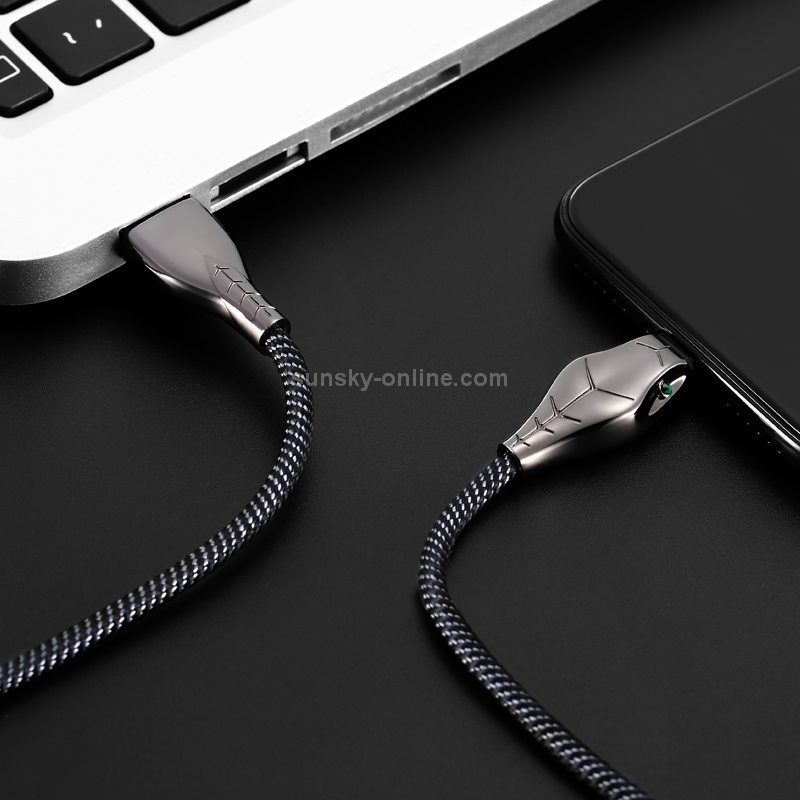 Benks 0.25m 3A USB to 8 Pin Magic Snake Fast Charging & Data Cable Benks 0.25m 3A USB to 8 Pin Magic Snake Fast Charging & Data Cable