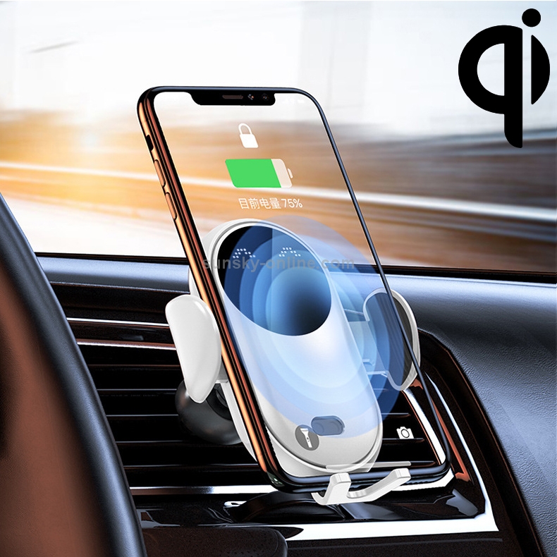 K10 15W Max Output Infrared Sensor Car Air Outlet Bracket Wireless Charger(White) K10 15W Max Output Infrared Sensor Car Air Outlet Bracket Wireless Charger(White)