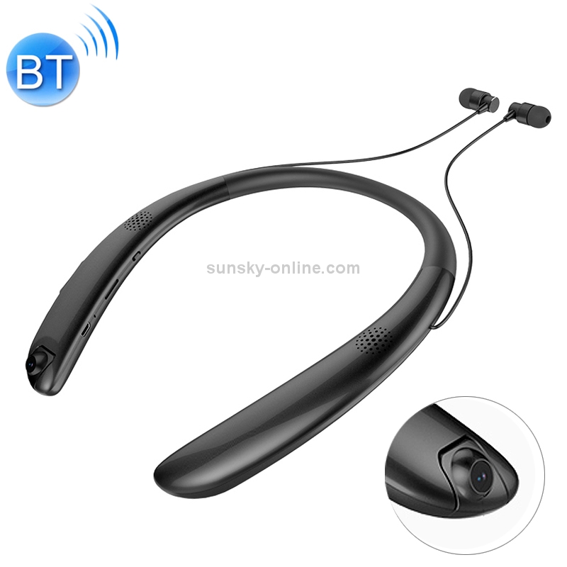 Neck Wearable Recorder Bluetooth Headset with Camera(Black) Neck Wearable Recorder Bluetooth Headset with Camera(Black)