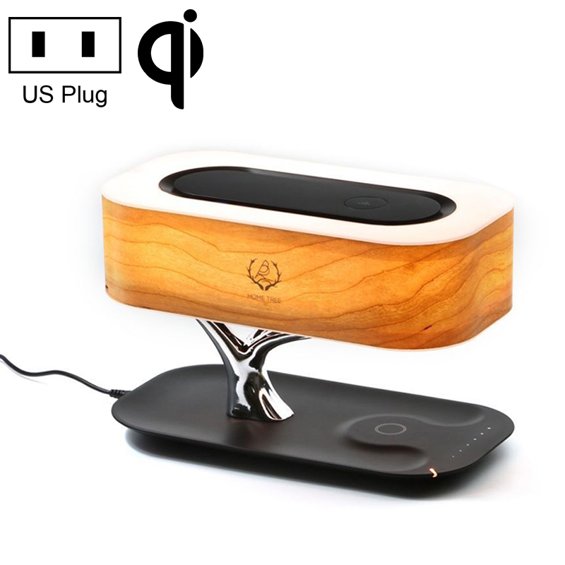 Tree Light Bluetooth Speaker Desk Lamp Phone Wireless Charger, US Plug Tree Light Bluetooth Speaker Desk Lamp Phone Wireless Charger, US Plug