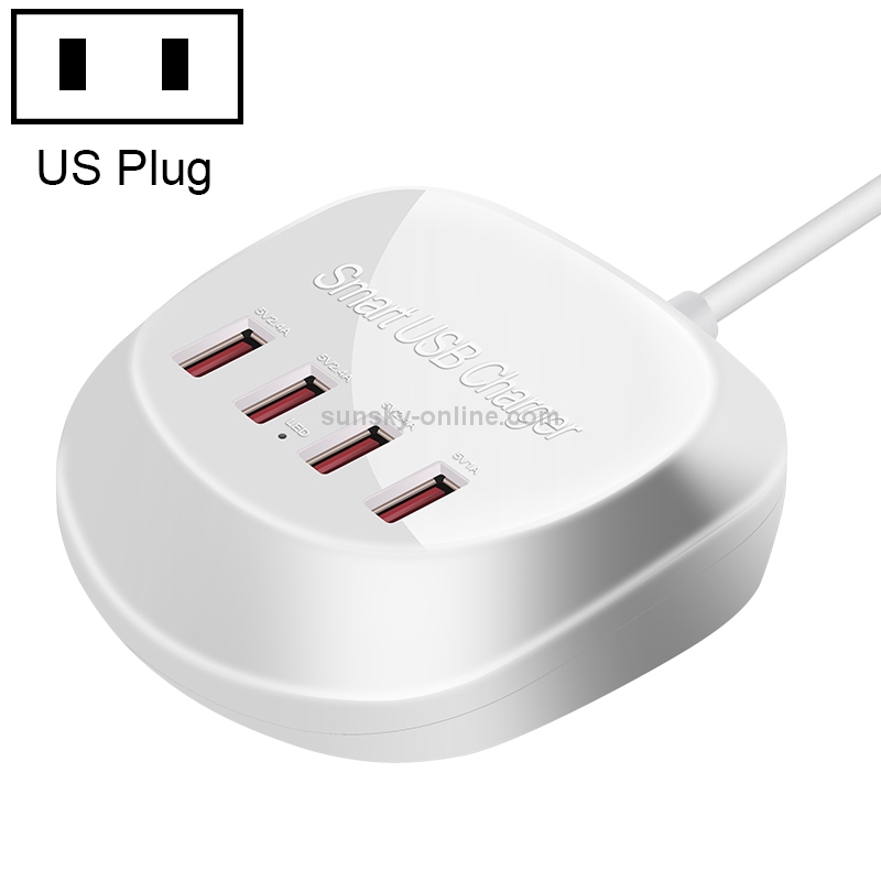 WLX-T3 20W 4 In 1 Multi-function Smart USB Charger(White) WLX-T3 20W 4 In 1 Multi-function Smart USB Charger(White)