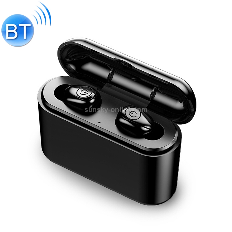 X8-TWS V5.0 Wireless Stereo Bluetooth Headset with Charging Case,  Support Phone Charging(Black)
