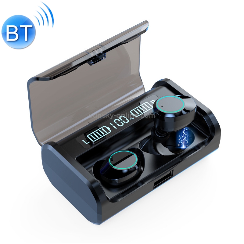 G06 TWS Noise Cancelling V5.0 Wireless Stereo Bluetooth Headset with Charging Case and LED Display(Black) G06 TWS Noise Cancelling V5.0 Wireless Stereo Bluetooth Headset with Charging Case and LED Display(Black)