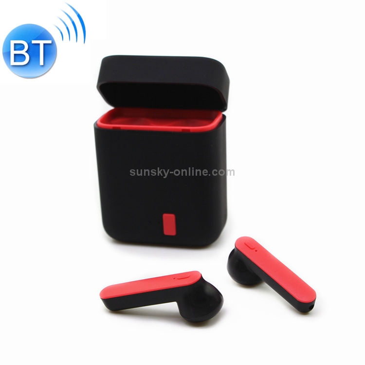 i7s TWS Stereo Dual Noise Cancelling Wireless Bluetooth 5.0+EDR Earphones with Charging Case(Black Red) i7s TWS Stereo Dual Noise Cancelling Wireless Bluetooth 5.0+EDR Earphones with Charging Case(Black Red)