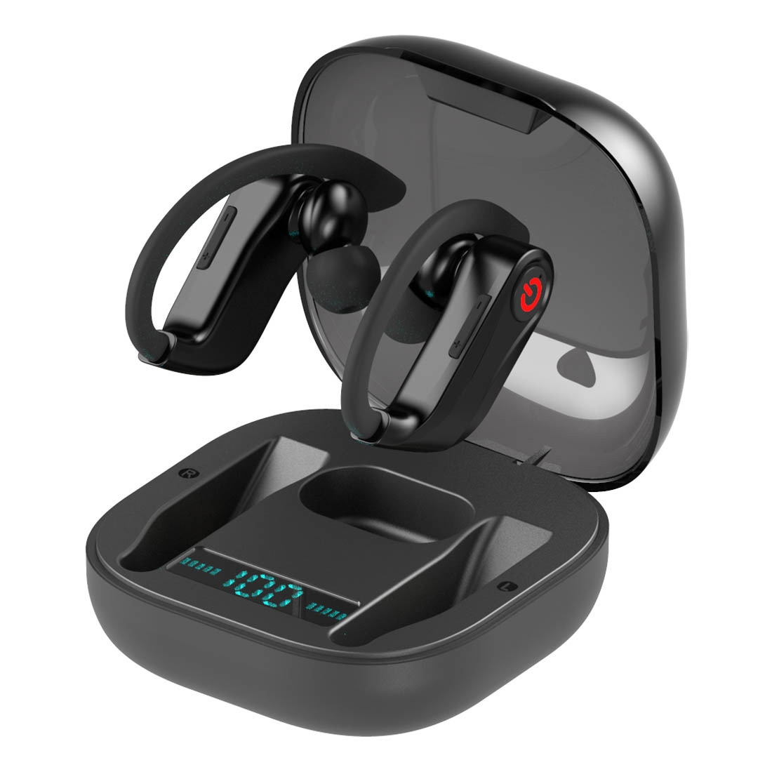 HBQ-Q62 TWS Bluetooth 5.0 Wireless Stereo Bluetooth Earphone with Charging Box & Digital LED Light, Support Siri(Black) HBQ-Q62 TWS Bluetooth 5.0 Wireless Stereo Bluetooth Earphone with Charging Box & Digital LED Light, Support Siri(Black)
