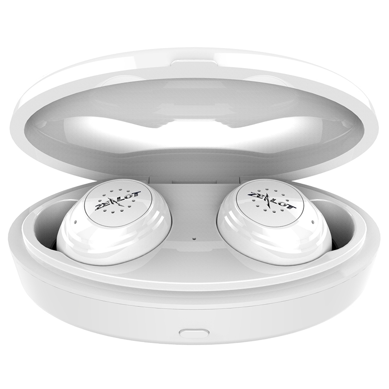 ZEALOT H19 TWS Bluetooth 5.0 Touch Wireless Bluetooth Earphone with Magnetic Charging Box, Support HD Call & Bluetooth Automatic Connection(White)