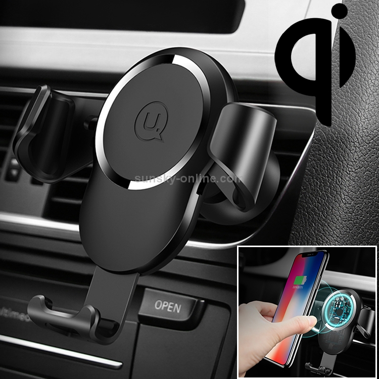 USAMS US-CD47 Gravity Sensing Car Mount Qi Standard Wireless Charger, Suitable for 4.0-6.0 inch Smartphones (Black) USAMS US-CD47 Gravity Sensing Car Mount Qi Standard Wireless Charger, Suitable for 4.0-6.0 inch Smartphones (Black)