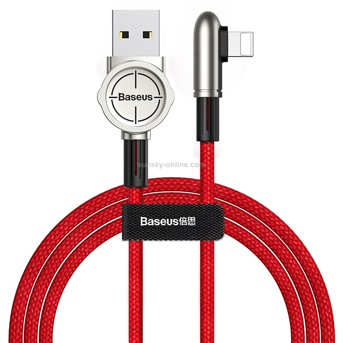 Baseus 8 Pin Angle Head Design Mobile Game Charging Cable, Length : 2m(Red) Baseus 8 Pin Angle Head Design Mobile Game Charging Cable, Length : 2m(Red)