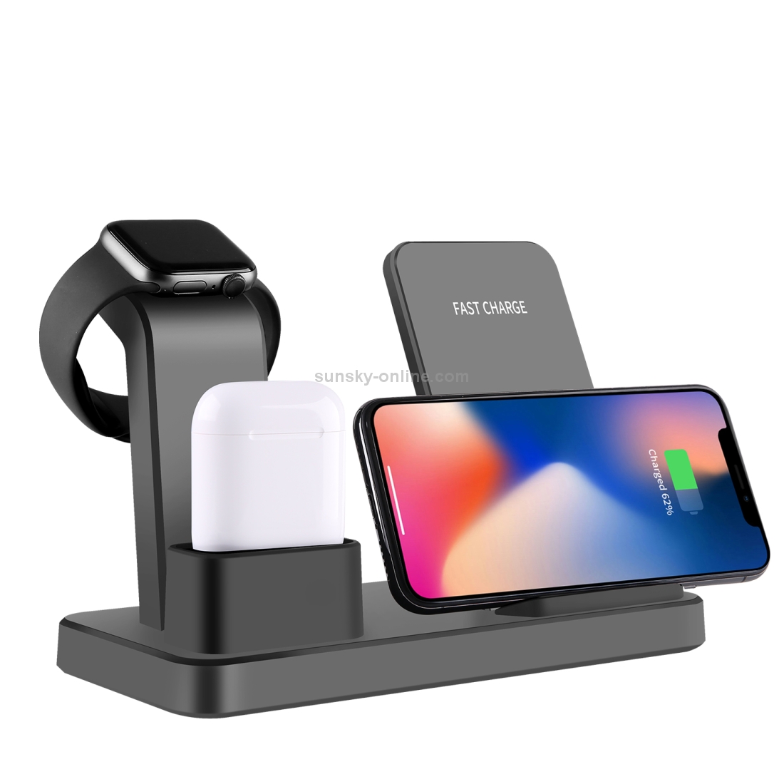 Q12 3 in 1 Quick Wireless Charger for iPhone, Apple Watch, AirPods and other Android Smart Phones(Grey) Q12 3 in 1 Quick Wireless Charger for iPhone, Apple Watch, AirPods and other Android Smart Phones(Grey)