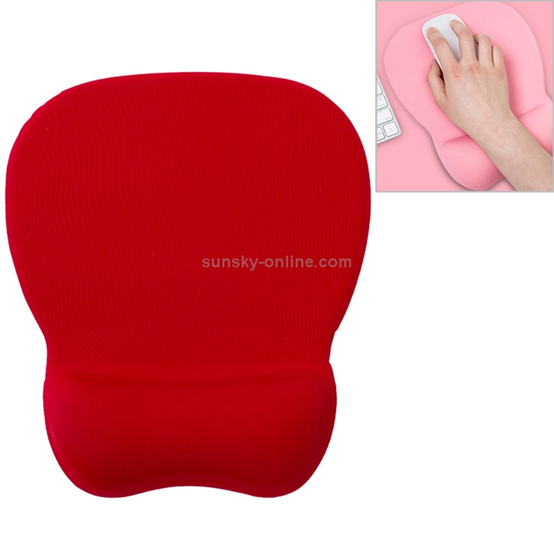 MONTIAN MF-01 Oval Slow Rebound Memory Cotton Soft Bracer Mouse Pad(Red)