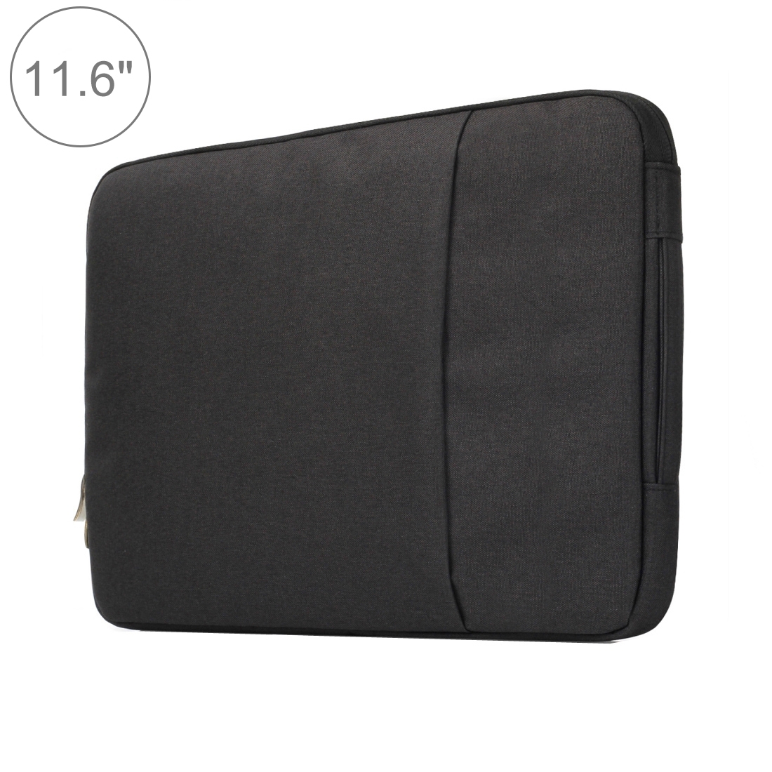 11.6 inch Universal Fashion Soft Laptop Denim Bags Portable Zipper Notebook Laptop Case Pouch for MacBook Air, Lenovo and other Laptops, Size: 32.2x21.8x2cm(Black)