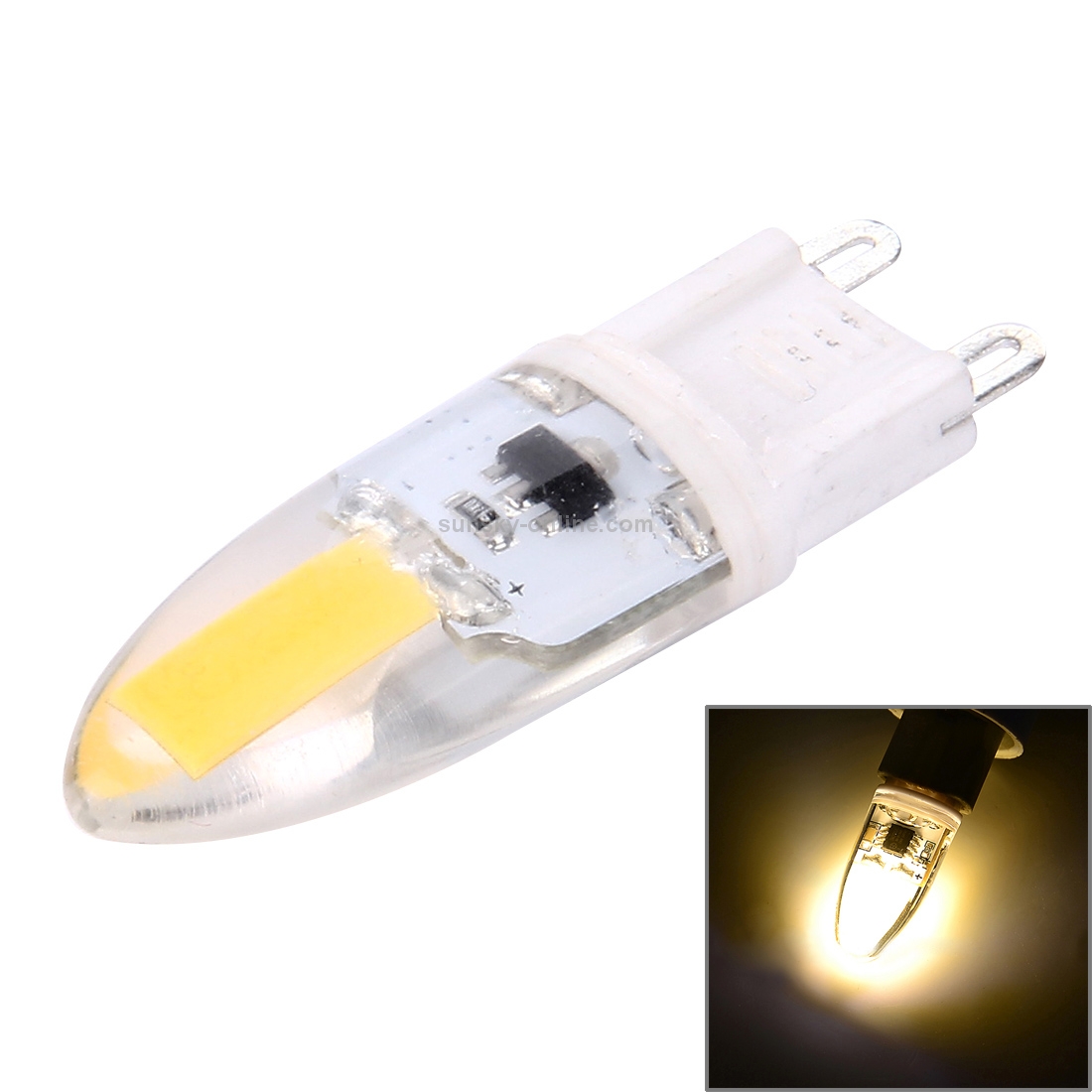 3W COB LED Light, G9 300LM Silicone Dimmable SMD 1505 for Halls / Office / Home, AC 220-240V(Warm White)