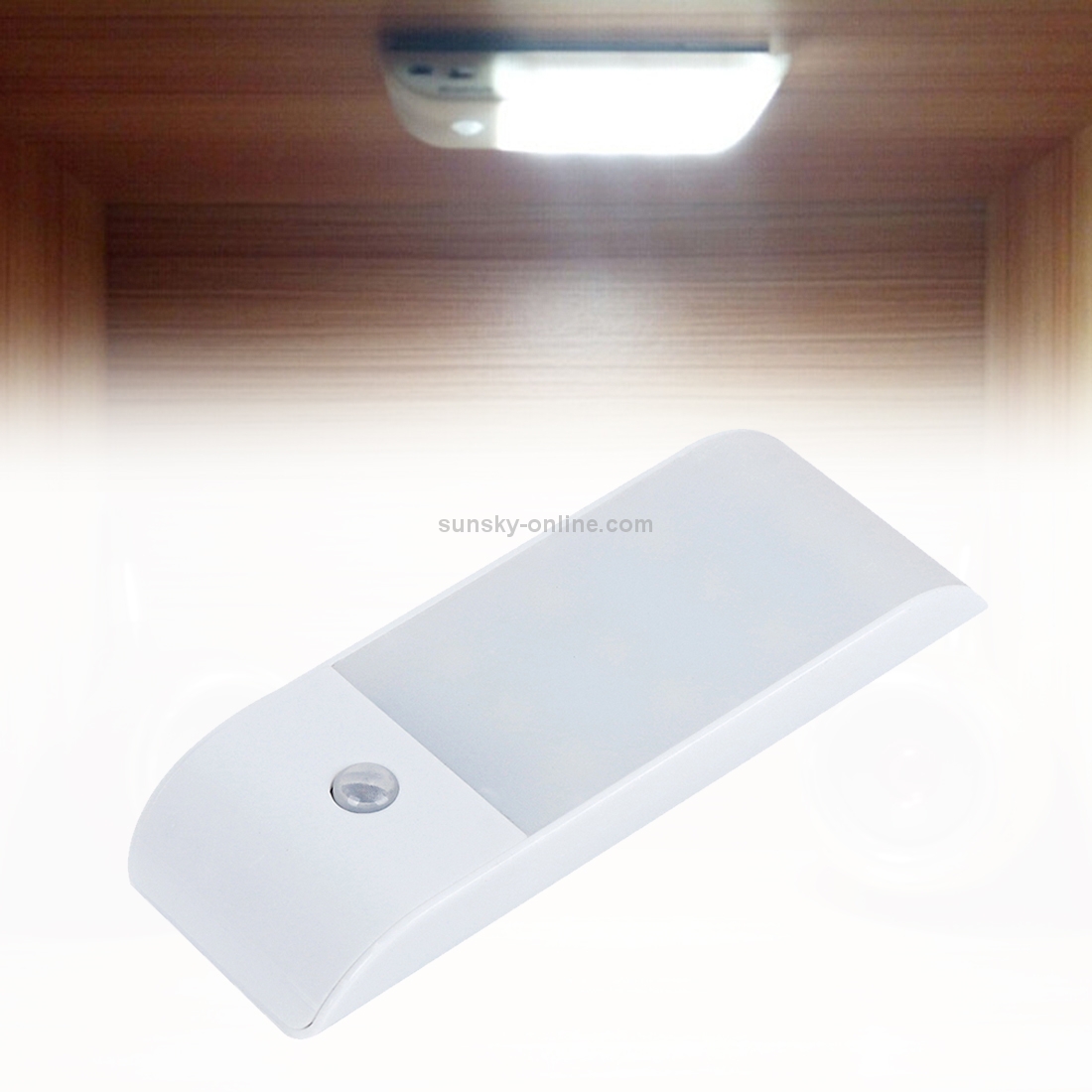 PIR Human Body Motion Sensor White Light LED Night Light, 1W 12 LEDs 240 LM USB Charging, Sensor Distance: 3m, DC 5V