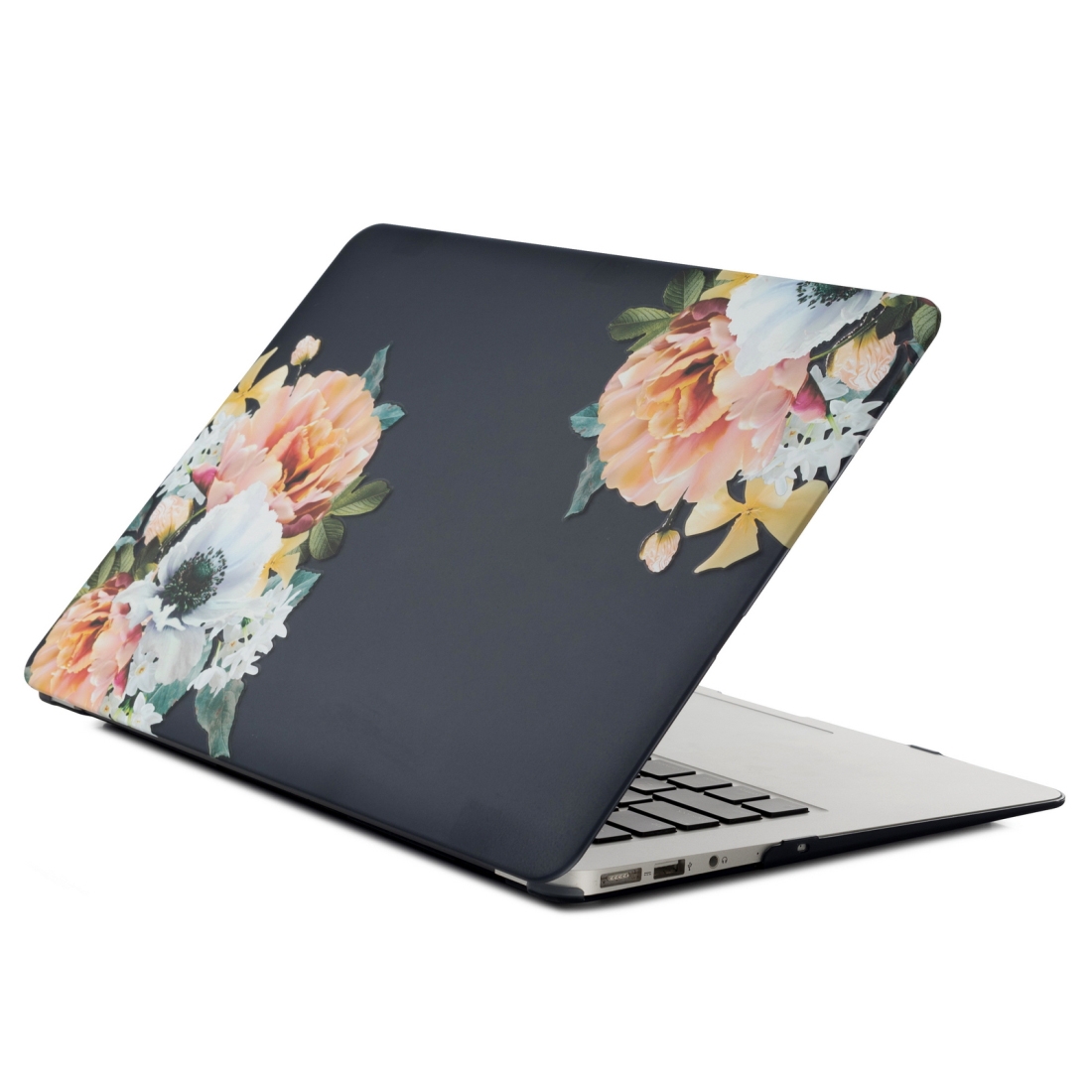 Black Flower Laptop Water Stick Style Protective Case for MacBook Air 13.3 inch A1932 (2018) / A2179 (2020) Black Flower Laptop Water Stick Style Protective Case for MacBook Air 13.3 inch A1932 (2018) / A2179 (2020)