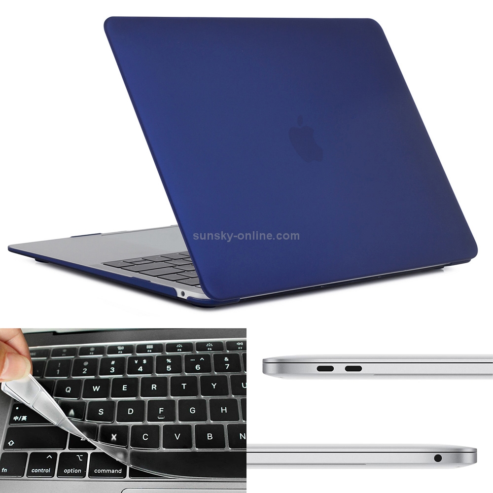 ENKAY Hat-prince 3 in 1 Frostedl Shell + US Version Ultra-thin TPU Keyboard Protective Film + Dust Plug for MacBook Air 2018 A1932(Blue) ENKAY Hat-prince 3 in 1 Frostedl Shell + US Version Ultra-thin TPU Keyboard Protective Film + Dust Plug for MacBook Air 2018 A1932(Blue)