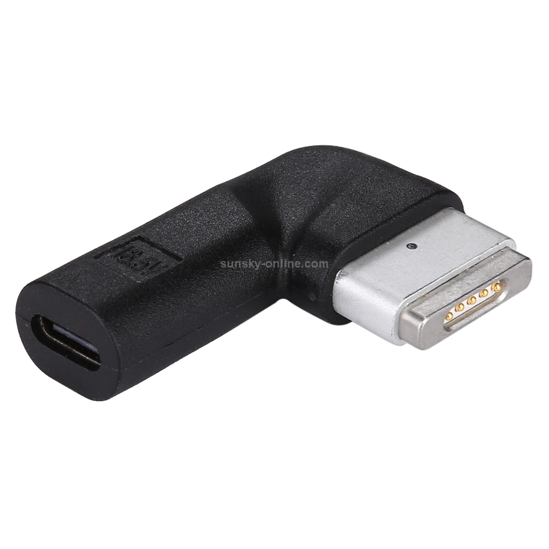 USB-C / Type-C Female to 5 Pin MagSafe 2 (T-Shaped) Male Charge Adapter(Black) USB-C / Type-C Female to 5 Pin MagSafe 2 (T-Shaped) Male Charge Adapter(Black)