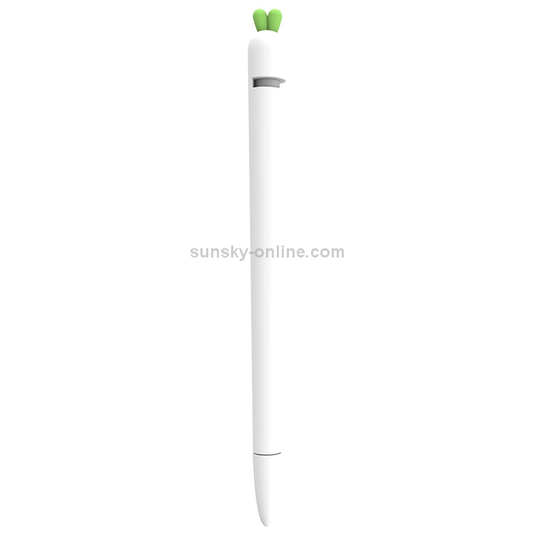 LOVE MEI For Apple Pencil 1 Carrot Shape Stylus Pen Silicone Protective Case Cover (White) LOVE MEI For Apple Pencil 1 Carrot Shape Stylus Pen Silicone Protective Case Cover (White)