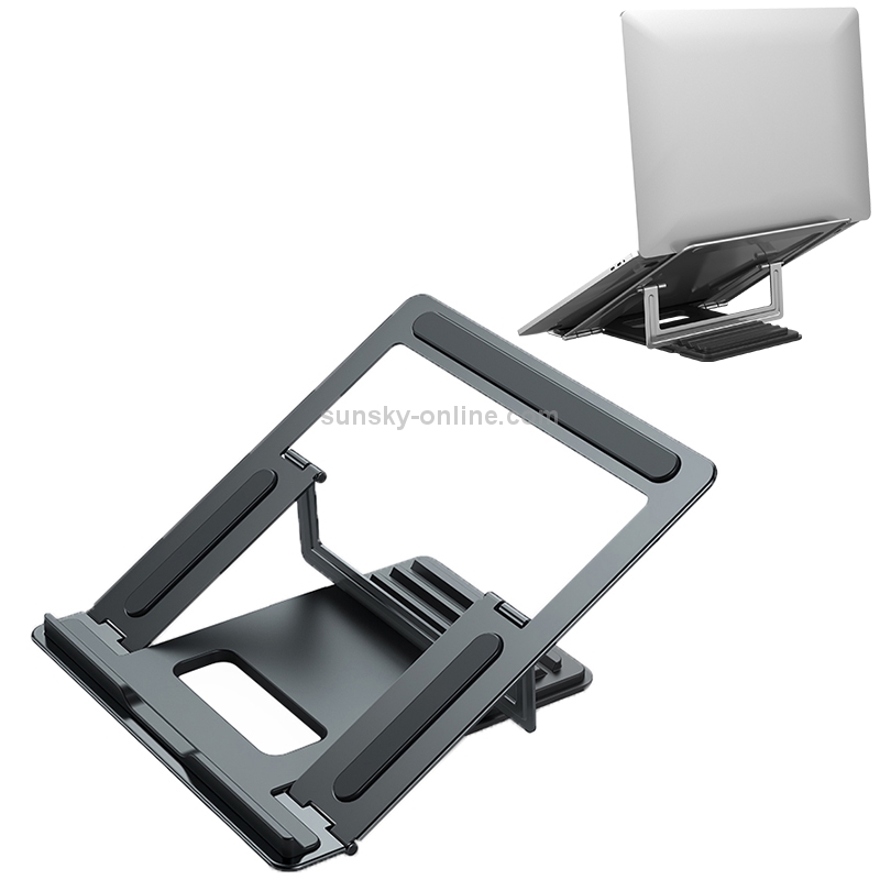 CCT8 Portable Adjustable Aluminum Alloy Desktop Holder Bracket for Laptop Notebook (Grey)