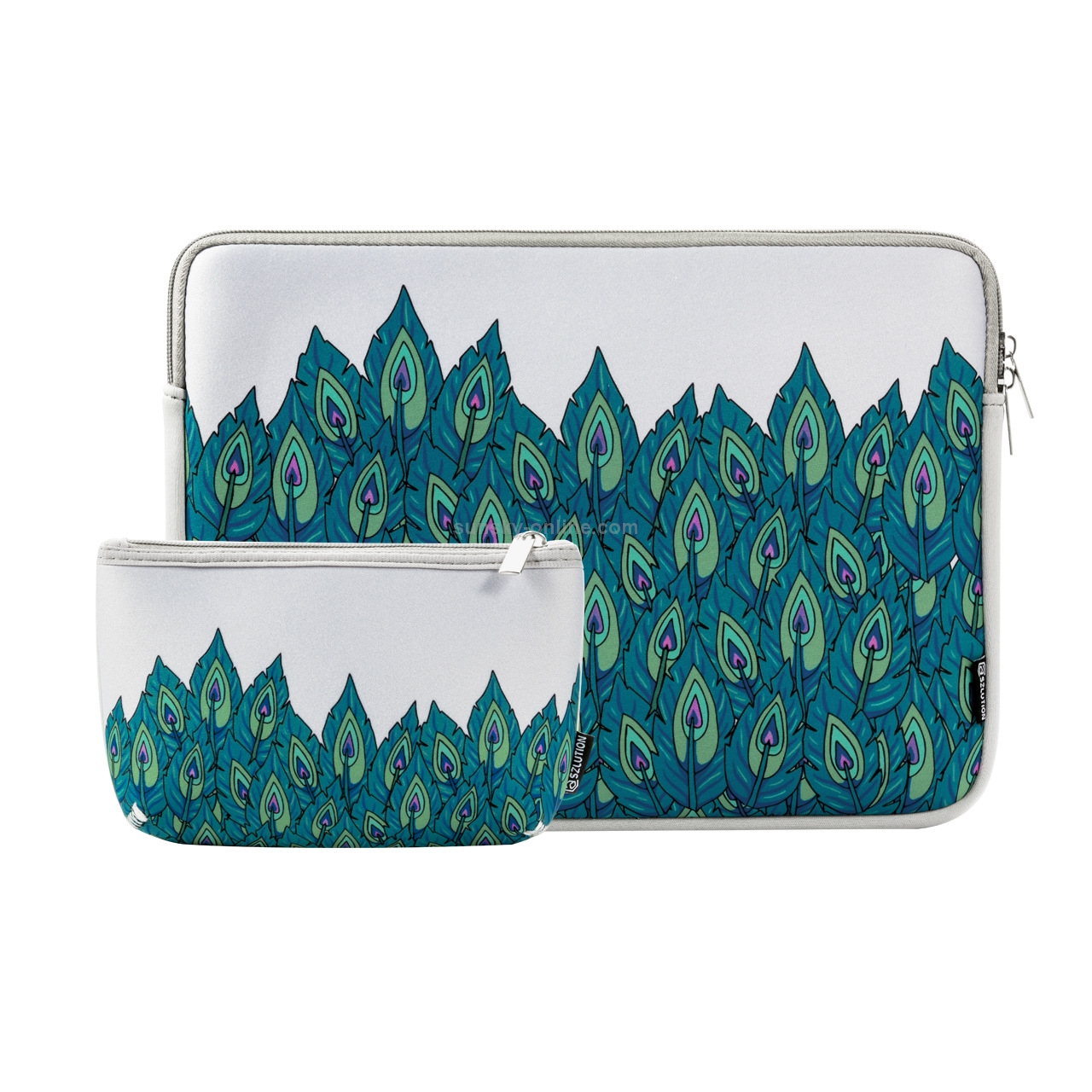 2 in 1 Green Leaf Pattern Neoprene Laptop Handbag Letter Bag for MacBook 13.3 inch 2 in 1 Green Leaf Pattern Neoprene Laptop Handbag Letter Bag for MacBook 13.3 inch