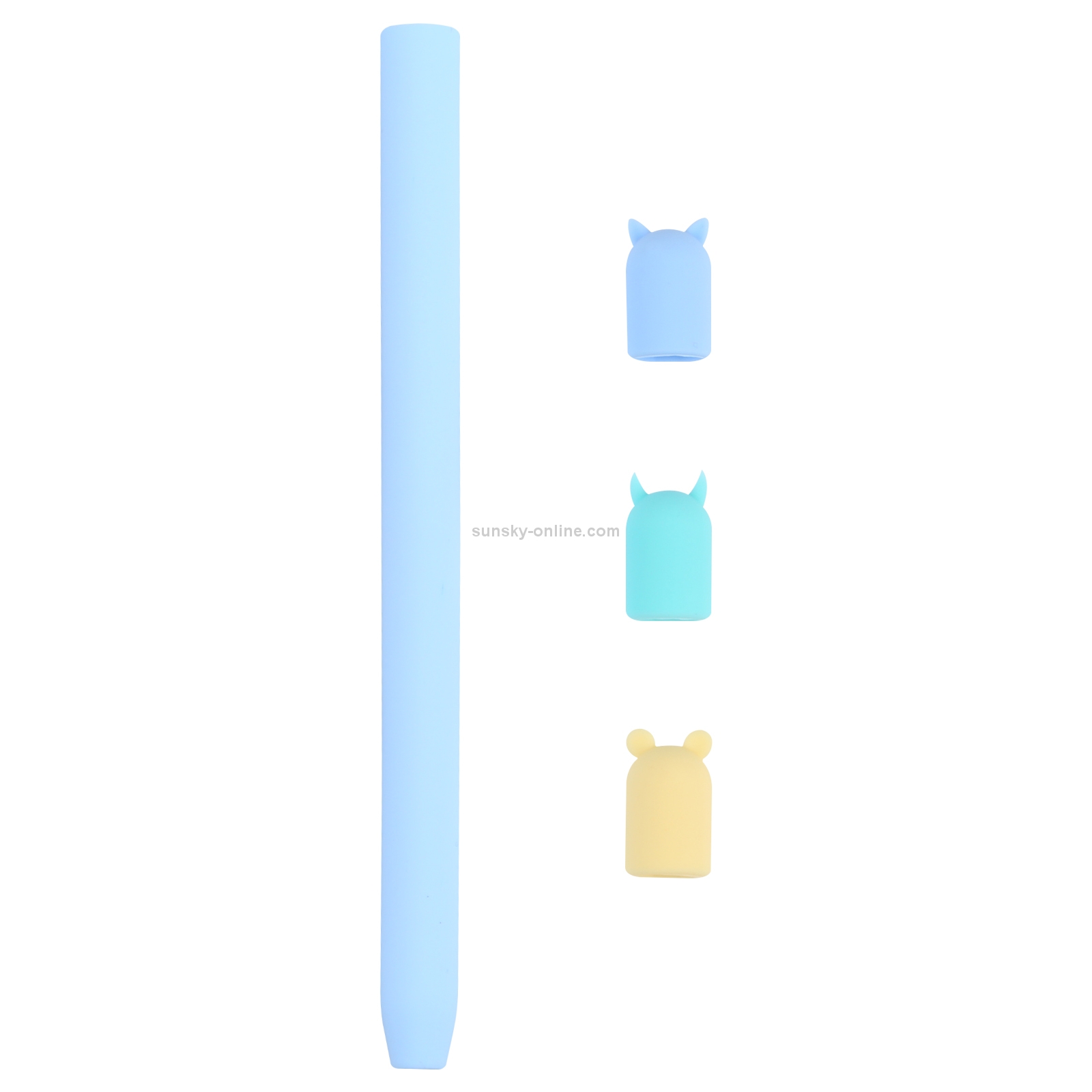 4 in 1 Stylus Pen Cartoon Animal Silicone Protective Case for Apple Pencil 2 (Blue) 4 in 1 Stylus Pen Cartoon Animal Silicone Protective Case for Apple Pencil 2 (Blue)
