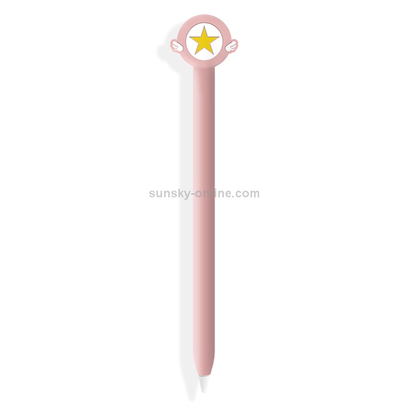 Cute Cartoon Silicone Protective Cover for Apple Pencil 1(Five-pointed Star Pink) Cute Cartoon Silicone Protective Cover for Apple Pencil 1(Five-pointed Star Pink)