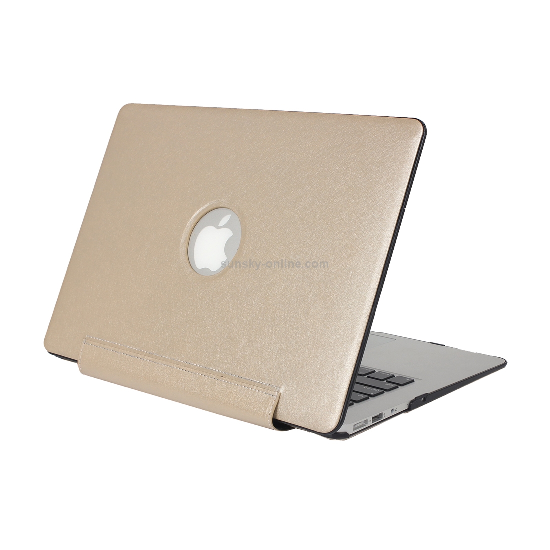 For Macbook Pro Retina 12 inch Silk Texture Apple Laptop United PU Protective Case(Gold) For Macbook Pro Retina 12 inch Silk Texture Apple Laptop United PU Protective Case(Gold)