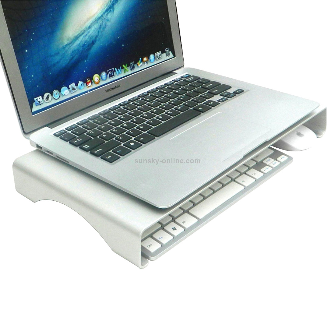 Universal Aluminum Alloy Desktop Height Extender Holder Stand for Laptop, Big Size: 49x21.5x5cm(Silver) Universal Aluminum Alloy Desktop Height Extender Holder Stand for Laptop, Big Size: 49x21.5x5cm(Silver)