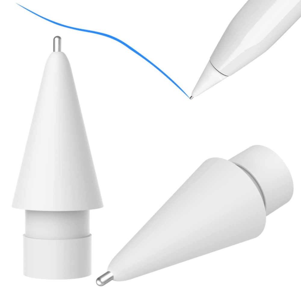 M3 Long Metal Pen Tip for Apple Pencil 1 / 2(White) M3 Long Metal Pen Tip for Apple Pencil 1 / 2(White)