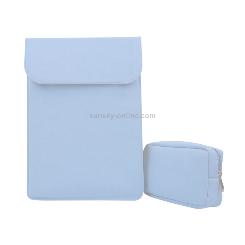 2 in 1 Matte Leather Laptop Inner Bag + Power Bag for MacBook Pro 15.4 inch A1398 (2012 - 2015) (Sapphire Blue) 2 in 1 Matte Leather Laptop Inner Bag + Power Bag for MacBook Pro 15.4 inch A1398 (2012 - 2015) (Sapphire Blue)