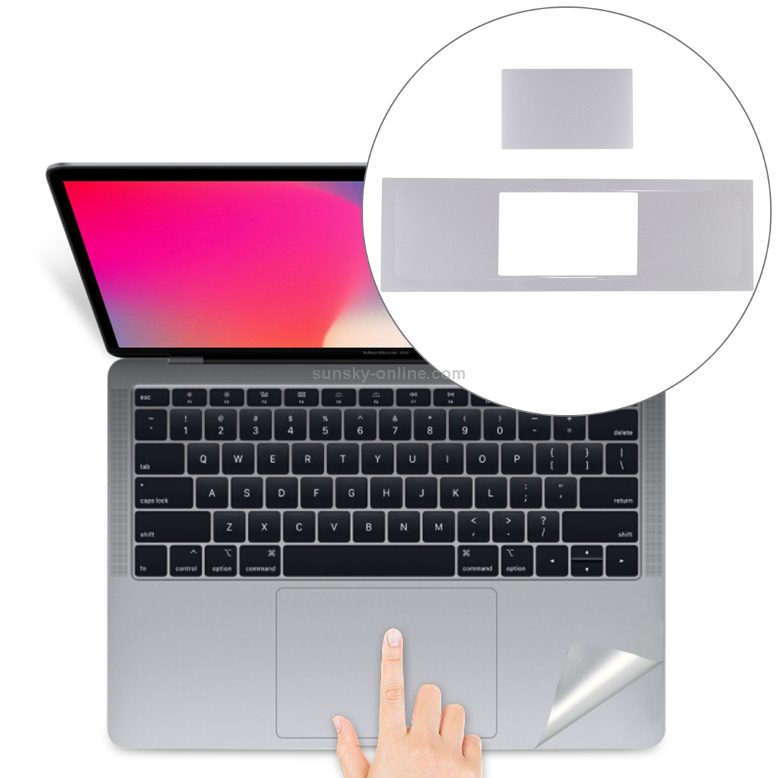 Palm & Trackpad Protector Sticker for MacBook Retina 12 (A1534)(Silver)