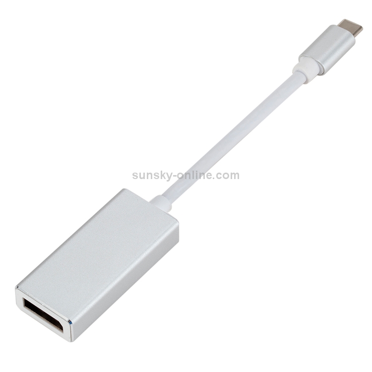 USB-C / Type-C 3.1 Male to DP Female HD Converter, Length: 12cm (Silver) USB-C / Type-C 3.1 Male to DP Female HD Converter, Length: 12cm (Silver)