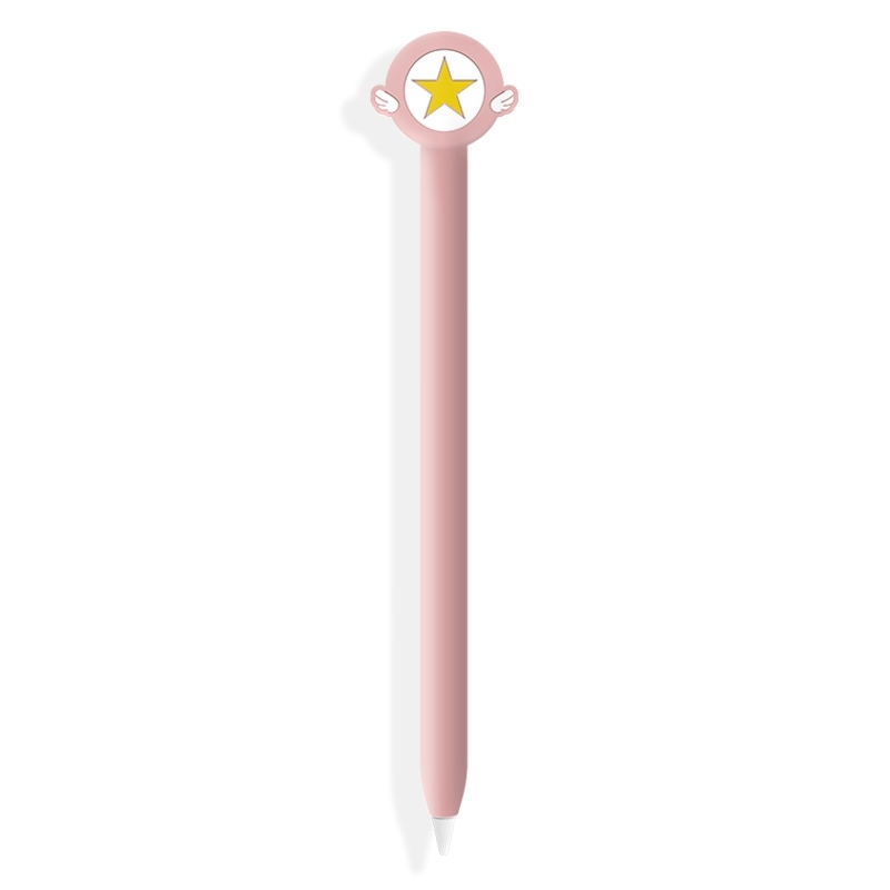 Cute Cartoon Silicone Protective Cover for Apple Pencil 2(Five-pointed Star Pink) Cute Cartoon Silicone Protective Cover for Apple Pencil 2(Five-pointed Star Pink)