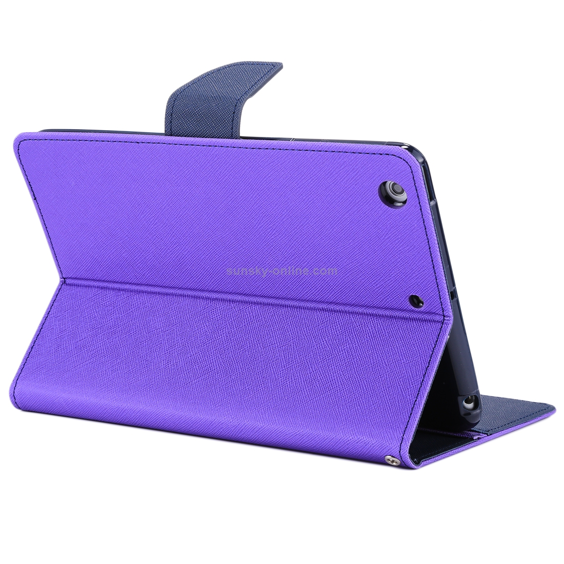 GOOSPERY FANCY DIARY for iPad mini 3 / 2 Cross Texture Leather Case with Card Slot & Holder & Wallet(Purple) GOOSPERY FANCY DIARY for iPad mini 3 / 2 Cross Texture Leather Case with Card Slot & Holder & Wallet(Purple)