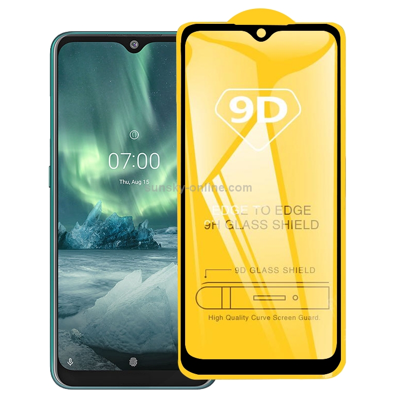 For Nokia 7.2 9D Full Glue Full Screen Tempered Glass Film